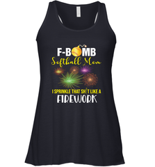 F Bomb Softball Mom Women's Racerback Tank Women's Racerback Tank - belovedtshirt