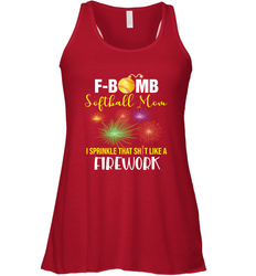 F Bomb Softball Mom Women's Racerback Tank
