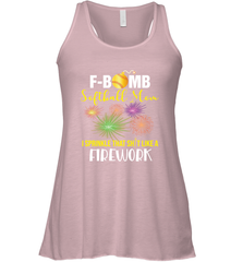 F Bomb Softball Mom Women's Racerback Tank Women's Racerback Tank - belovedtshirt