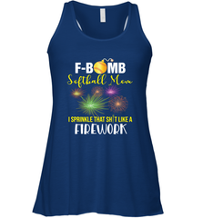 F Bomb Softball Mom Women's Racerback Tank Women's Racerback Tank - belovedtshirt