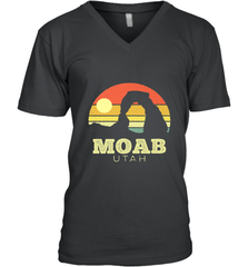 Moab Utah Vintage Sunset Arches Adventure Outdoors Men's V-Neck Men's V-Neck - belovedtshirt
