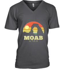 Moab Utah Vintage Sunset Arches Adventure Outdoors Men's V-Neck Men's V-Neck - belovedtshirt