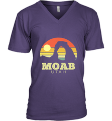 Moab Utah Vintage Sunset Arches Adventure Outdoors Men's V-Neck Men's V-Neck - belovedtshirt