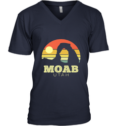 Moab Utah Vintage Sunset Arches Adventure Outdoors Men's V-Neck