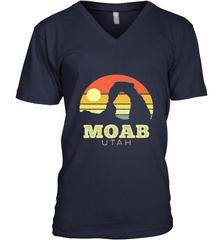 Moab Utah Vintage Sunset Arches Adventure Outdoors Men's V-Neck Men's V-Neck - belovedtshirt