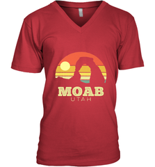 Moab Utah Vintage Sunset Arches Adventure Outdoors Men's V-Neck Men's V-Neck - belovedtshirt