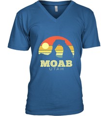 Moab Utah Vintage Sunset Arches Adventure Outdoors Men's V-Neck Men's V-Neck - belovedtshirt
