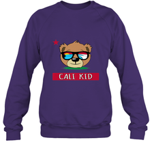 Boys California Bear _ Cali Kid Surf Crewneck Sweatshirt Crewneck Sweatshirt - belovedtshirt