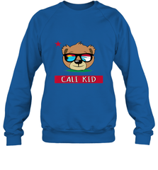 Boys California Bear _ Cali Kid Surf Crewneck Sweatshirt Crewneck Sweatshirt - belovedtshirt