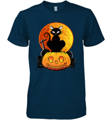 Happy Halloween Spooky Pumpkins Black Cat For Women Men's Premium T-Shirt Men's Premium T-Shirt - belovedtshirt