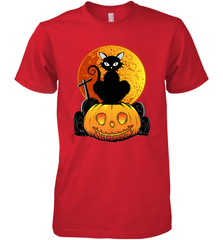 Happy Halloween Spooky Pumpkins Black Cat For Women Men's Premium T-Shirt Men's Premium T-Shirt - belovedtshirt