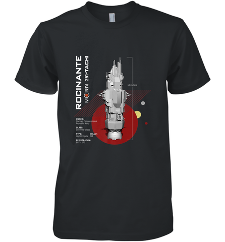 The Expanse Rocinante Ship Men's Premium T-Shirt Men's Premium T-Shirt / Black / XS Men's Premium T-Shirt - belovedtshirt
