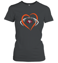 NFL San Francisco Heart Love Football Women's T-Shirt Women's T-Shirt - belovedtshirt