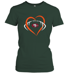 NFL San Francisco Heart Love Football Women's T-Shirt Women's T-Shirt - belovedtshirt