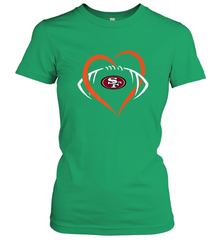 NFL San Francisco Heart Love Football Women's T-Shirt Women's T-Shirt - belovedtshirt