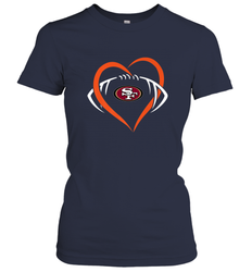NFL San Francisco Heart Love Football Women's T-Shirt