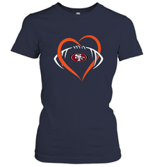 NFL San Francisco Heart Love Football Women's T-Shirt Women's T-Shirt - belovedtshirt