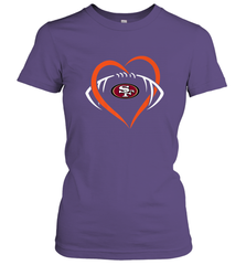 NFL San Francisco Heart Love Football Women's T-Shirt Women's T-Shirt - belovedtshirt