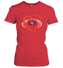 NFL San Francisco Heart Love Football Women's T-Shirt Women's T-Shirt - belovedtshirt