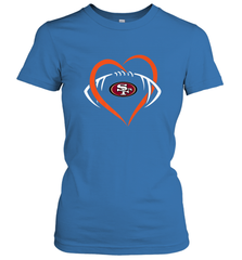 NFL San Francisco Heart Love Football Women's T-Shirt Women's T-Shirt - belovedtshirt