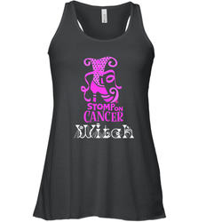 Stomp On Cancer Witch High Heel Breast Cancer Halloween Women's Racerback Tank