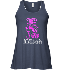 Stomp On Cancer Witch High Heel Breast Cancer Halloween Women's Racerback Tank Women's Racerback Tank - belovedtshirt
