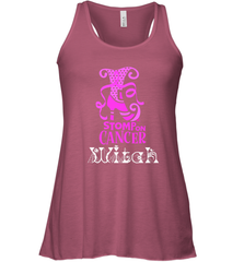 Stomp On Cancer Witch High Heel Breast Cancer Halloween Women's Racerback Tank Women's Racerback Tank - belovedtshirt