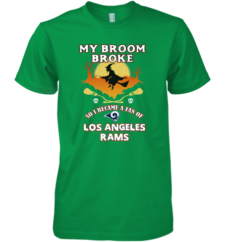 Broom Broke So I Became A Fan of Los Angeles Rams   NFL Halloween Costume Men's Premium T-Shirt