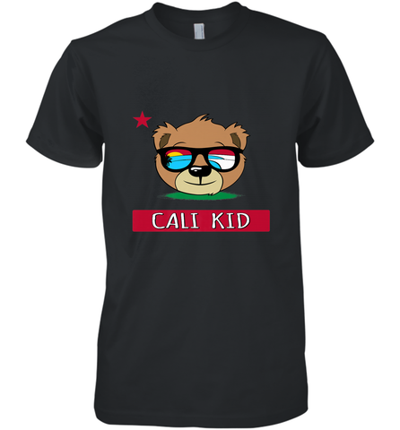 Boys California Bear _ Cali Kid Surf Men's Premium T-Shirt Men's Premium T-Shirt / Black / XS Men's Premium T-Shirt - belovedtshirt