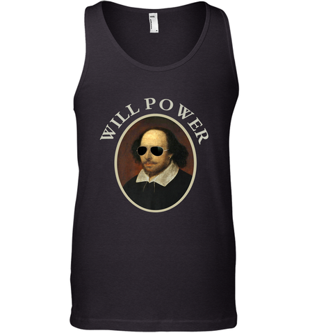 William Shakespeare Will Power Shirt Art Positive Quote Men's Tank Top Men's Tank Top / Black / XS Men's Tank Top - belovedtshirt