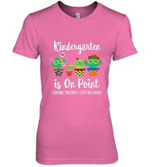 Kindergarten is on point, 1st day of school cactus teacher Women's Premium T-Shirt Women's Premium T-Shirt - belovedtshirt