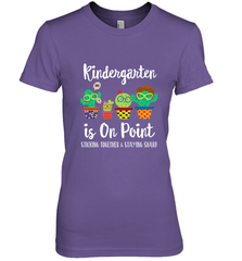 Kindergarten is on point, 1st day of school cactus teacher Women's Premium T-Shirt Women's Premium T-Shirt - belovedtshirt