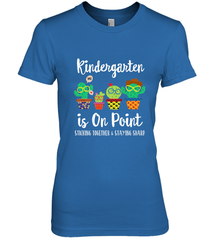 Kindergarten is on point, 1st day of school cactus teacher Women's Premium T-Shirt Women's Premium T-Shirt - belovedtshirt