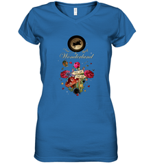 I Found Myself In Wonderland  Alice In Wonderland Women's V-Neck T-Shirt Women's V-Neck T-Shirt - belovedtshirt