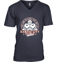 Vintage NFL Kansas City Football Logo Men's V-Neck