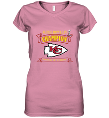 Kansas City Chiefs NFL Pro Line by Fanatics Super Bowl LIV Champions Women's V-Neck T-Shirt Women's V-Neck T-Shirt - belovedtshirt