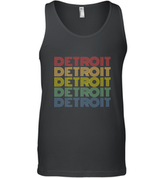 Vintage 1980s Style Detroit Michigan Men's Tank Top