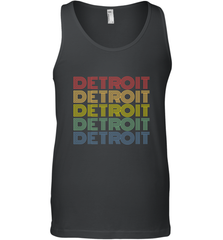 Vintage 1980s Style Detroit Michigan Men's Tank Top Men's Tank Top - belovedtshirt