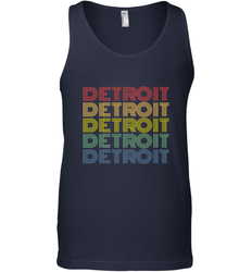 Vintage 1980s Style Detroit Michigan Men's Tank Top