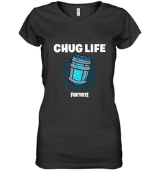 Fortnite Chug Life Women's V-Neck T-Shirt
