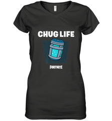 Fortnite Chug Life Women's V-Neck T-Shirt Women's V-Neck T-Shirt - belovedtshirt