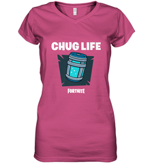 Fortnite Chug Life Women's V-Neck T-Shirt Women's V-Neck T-Shirt - belovedtshirt