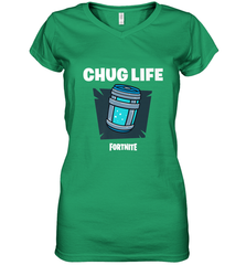 Fortnite Chug Life Women's V-Neck T-Shirt Women's V-Neck T-Shirt - belovedtshirt