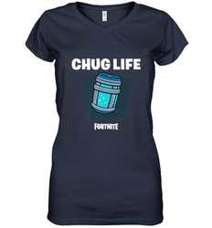 Fortnite Chug Life Women's V-Neck T-Shirt