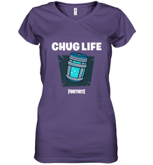 Fortnite Chug Life Women's V-Neck T-Shirt Women's V-Neck T-Shirt - belovedtshirt
