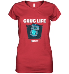 Fortnite Chug Life Women's V-Neck T-Shirt Women's V-Neck T-Shirt - belovedtshirt