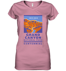 Grand Canyon National Park Centennial Logo Women's V-Neck T-Shirt Women's V-Neck T-Shirt - belovedtshirt