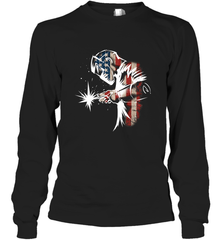 Welder American Flag USA Patriotic Welder Gift Long Sleeve T-Shirt Long Sleeve T-Shirt - belovedtshirt
