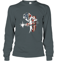 Welder American Flag USA Patriotic Welder Gift Long Sleeve T-Shirt Long Sleeve T-Shirt - belovedtshirt