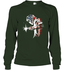 Welder American Flag USA Patriotic Welder Gift Long Sleeve T-Shirt Long Sleeve T-Shirt - belovedtshirt